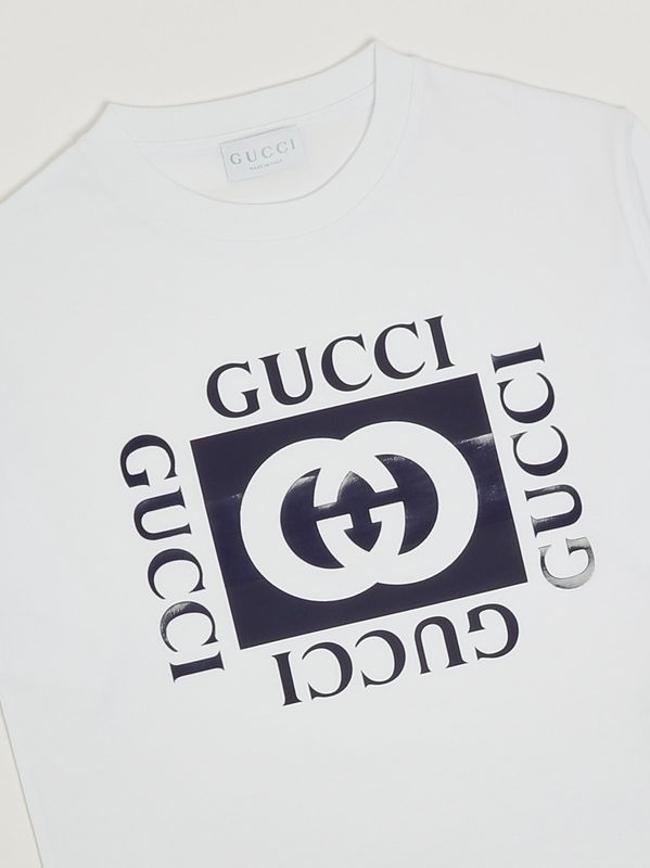 3. Mädchen-T-Shirt aus Baumwolljersey Weiß-Blau Gucci 855551xjho7