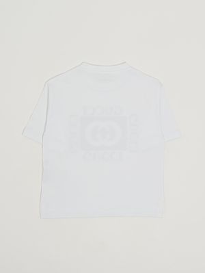 2. Mädchen-T-Shirt aus Baumwolljersey Weiß-Blau