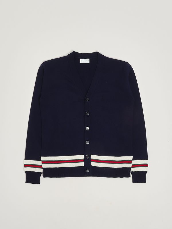 1. Children's cotton cardigan Blue Gucci 856443xkfdc