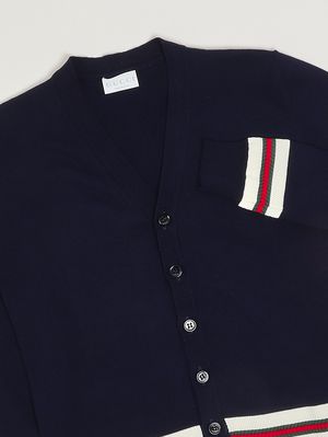 3. Children's cotton cardigan Blue