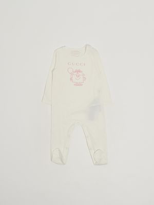 1. Baby girls' cotton romper White-Pink