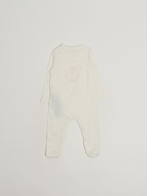 2. Baby girls' cotton romper White-Pink