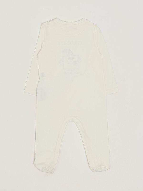 2. Pelele de algodón para bebé Blanco Celeste Gucci 855550xjhpi