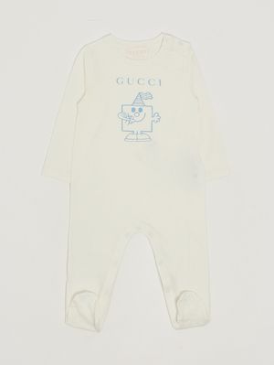 1. Pelele de algodón para bebé Blanco Celeste