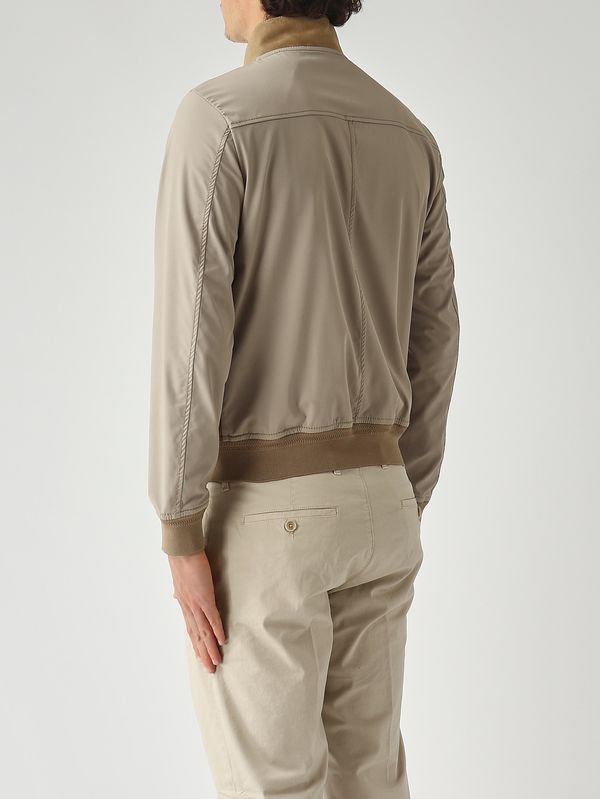 4. Herrenjacke Mercury aus Veloursleder und Stretch-Nylon Turteltaube-Kamel The Jack Leathers mermnsue