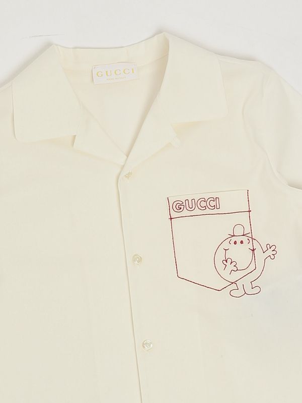 3. Camisa para niño de algodón elástico. Blanco Gucci 848695xwa71