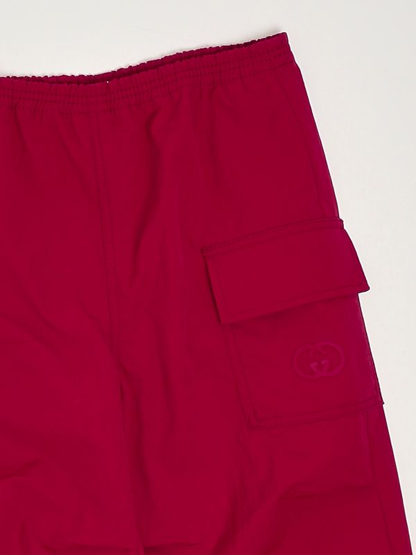 3. Boy's trousers in technical fabric Red Gucci 848711xwa7i