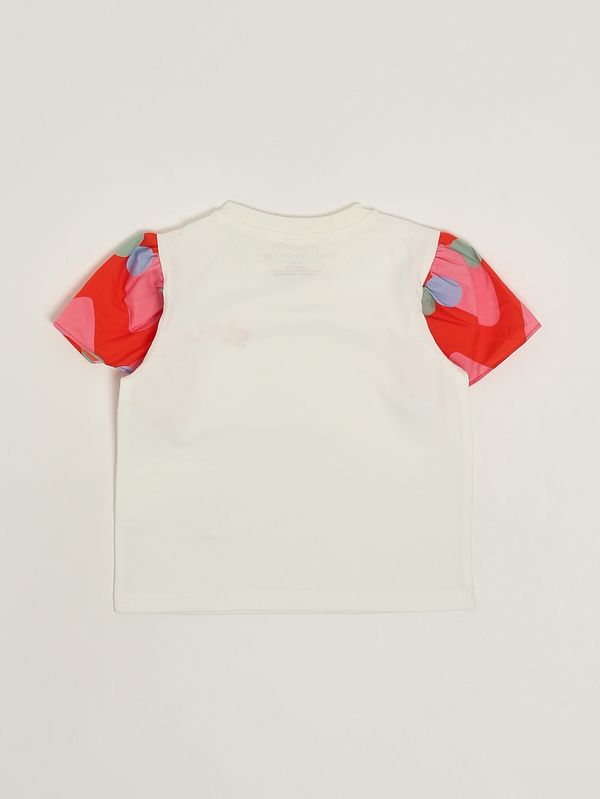 3. T-shirt en coton biologique pour bébé fille Blanc-Rouge Stella McCartney ty8111z0434