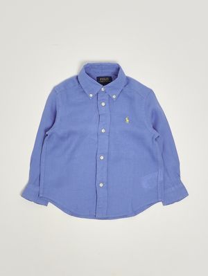 1. Boys' linen shirt Azure