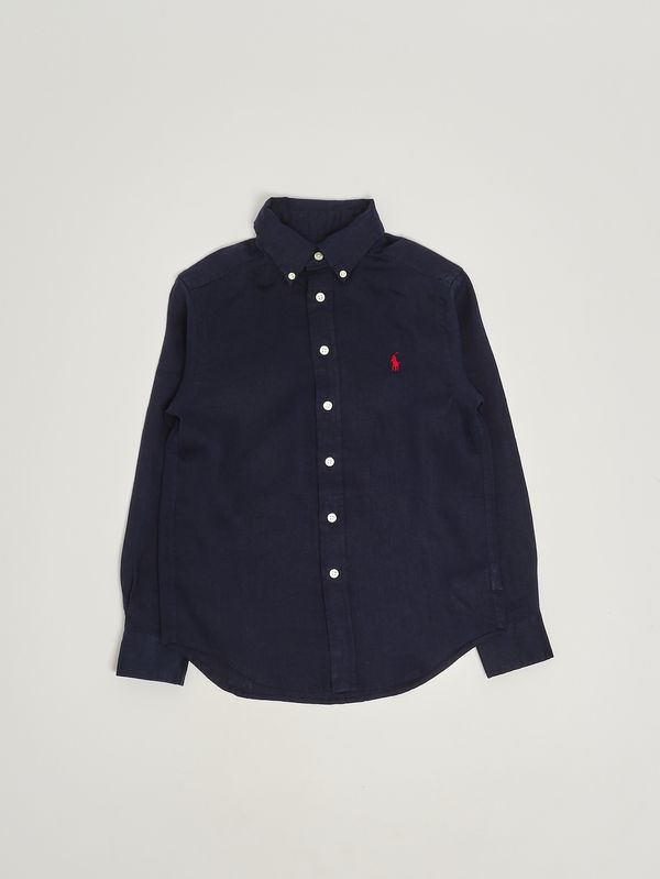 1. Camisa de niño Oxford de lino Azul marino Polo Ralph Lauren 323967600