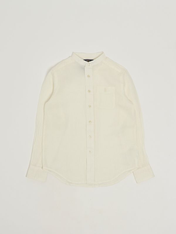 Camicia bambino in lino Bianco Polo Ralph Lauren