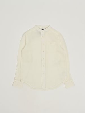 1. Camicia bambino in lino Bianco