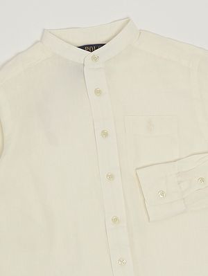 3. Camicia bambino in lino Bianco
