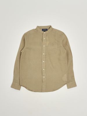 1. Camicia bambino in lino Kaki