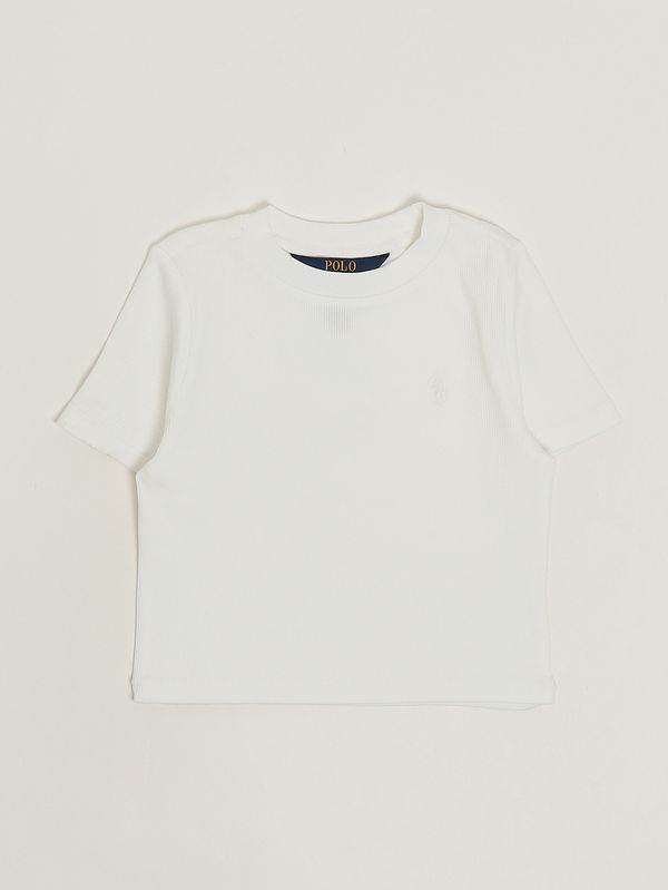 1. T-shirt fille en tissu extensible Blanc Polo Ralph Lauren 313a96144