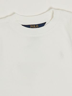 3. T-shirt fille en tissu extensible Blanc