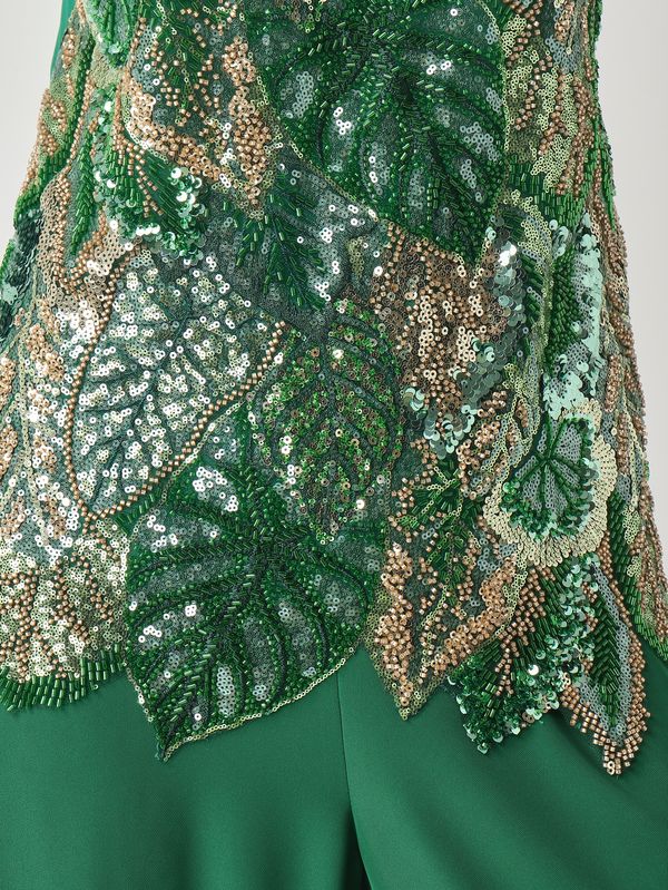 5. Top donna in pizzo e georgette Verde Gianni Molaro t2639