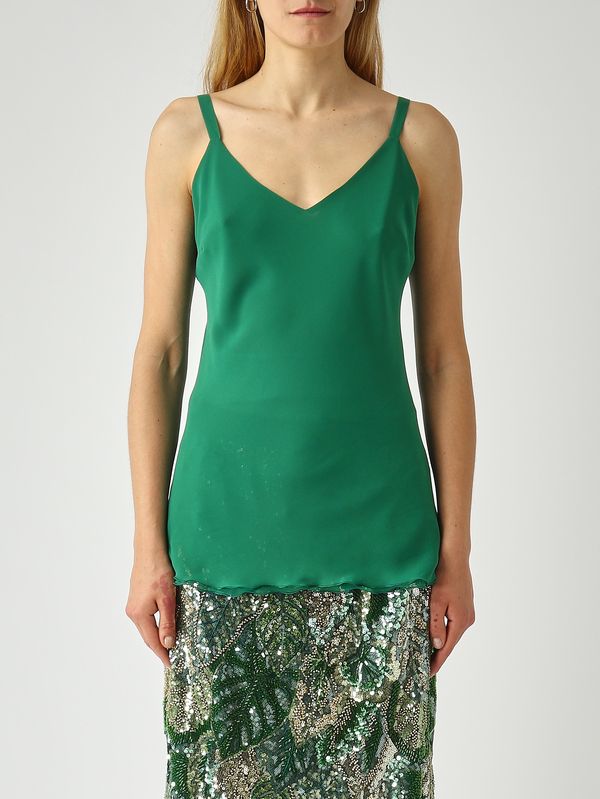 1. Damen-Top aus Georgette Grün Gianni Molaro t2639.