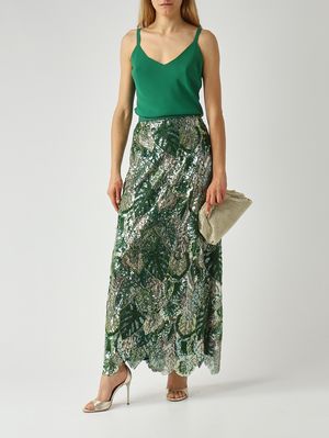 2. Women's georgette top Green