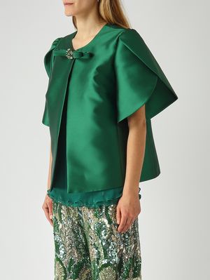 3. Damenjacke aus Mikado-Gewebe Grün