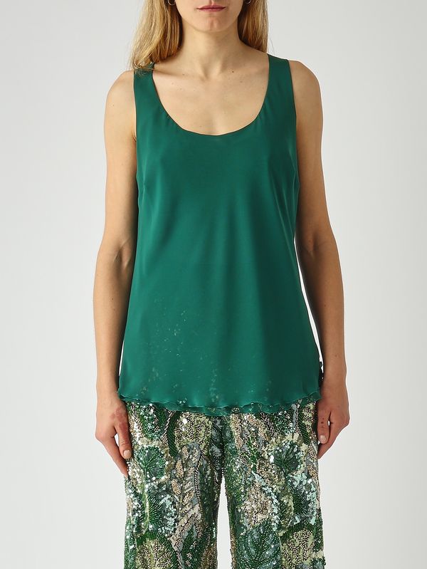 1. Top donna in tessuto effetto chiffon Verde Gianni Molaro t2631