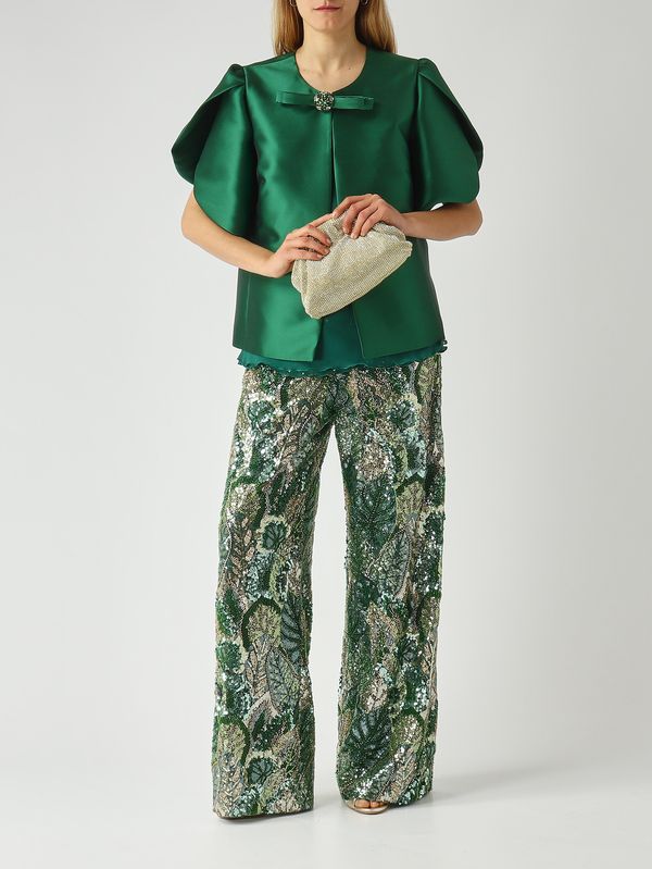 2. Top donna in tessuto effetto chiffon Verde Gianni Molaro t2631