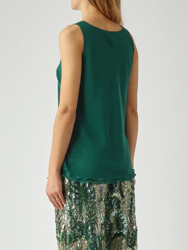 4. Top donna in tessuto effetto chiffon Verde Gianni Molaro t2631