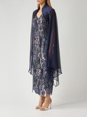 3. Women's bolero in mikado-effect fabric Blue
