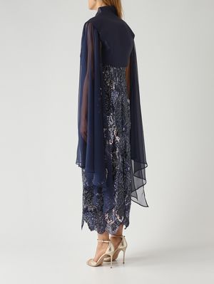 4. Women's bolero in mikado-effect fabric Blue
