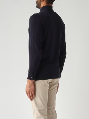4. Camicia uomo in crêpe di cotone Navy