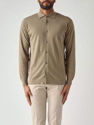 1. Camisa de hombre de crepé de algodón Vetiver