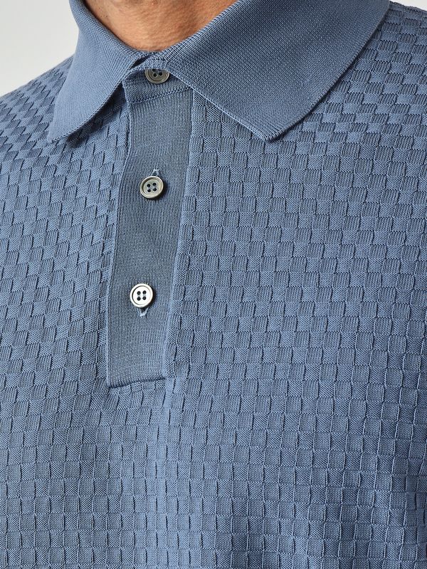 FILIPPO DE LAURENTIIS crepe cotton ポロ FILIPPO DE LAURENTIIS フィリッポ デ ローレンティス メンズ クレープ