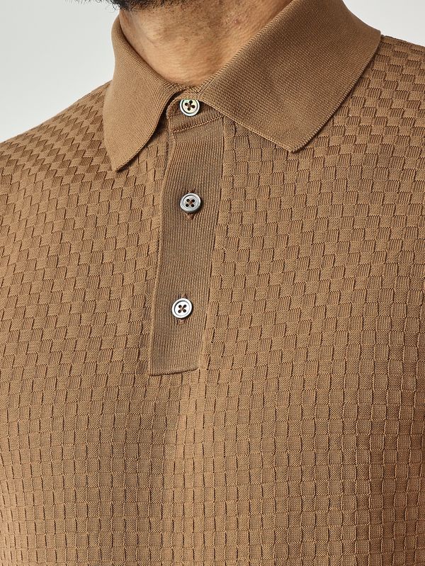 5. Polo de hombre en crepé de algodón Galleta Filippo de Laurentiis pl1mccr14q
