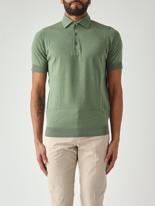 FILIPPO DE LAURENTIIS crepe cotton ポロ Filippo de Laurentiis Polo Fantasy Navy