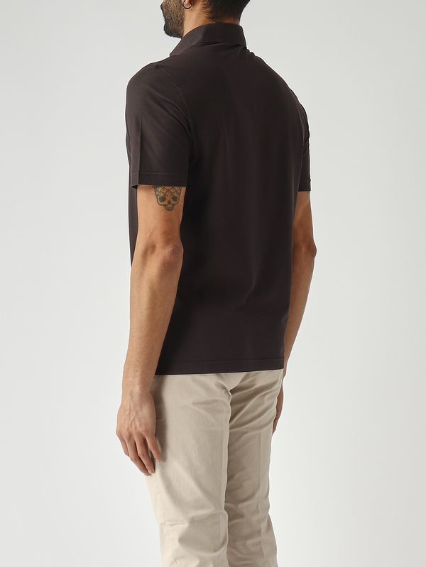 4. Polo uomo in crêpe di cotone Testa Di Moro Filippo de Laurentiis plmcskitjcrepe