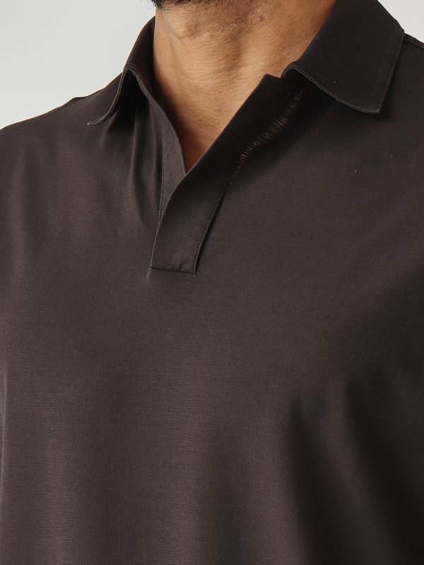 5. Polo uomo in crêpe di cotone Testa Di Moro Filippo de Laurentiis plmcskitjcrepe