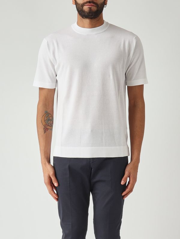 Maglia uomo in crêpe di cotone Bianco Filippo de Laurentiis