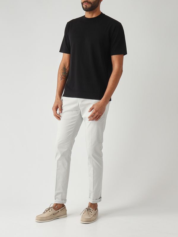 2. Maglia uomo in crêpe di cotone Nero Filippo de Laurentiis ts0mcovcr14r