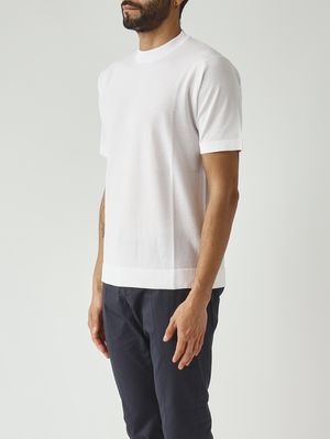 3. Camiseta de hombre de crepé de algodón Blanco