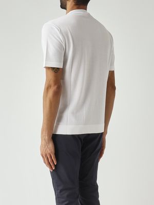 4. Camiseta de hombre de crepé de algodón Blanco
