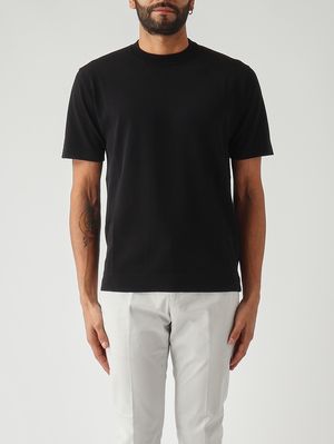 1. Maglia uomo in crêpe di cotone Nero