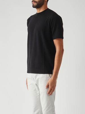 3. Maglia uomo in crêpe di cotone Nero