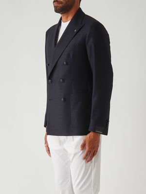 3. Blazer uomo Montecarlo in lana diagonale Navy