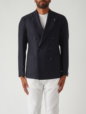 1. Blazer uomo Montecarlo in lana diagonale Navy