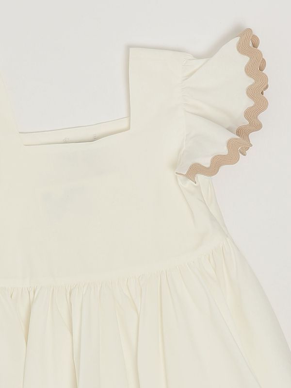 3. Mädchenkleid aus Stretch-Baumwolle Weiß Twinset 261gb2152
