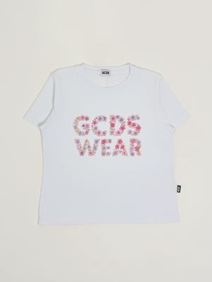 1. T-shirt bambina in cotone stretch Bianco