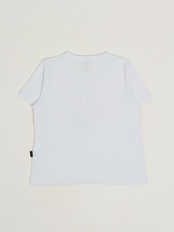 2. Mädchen-T-Shirt aus Stretch-Baumwolle Weiß GCDS c1gjqc541j336