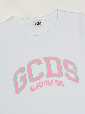 3. Mädchen-T-Shirt aus Stretch-Baumwolle Weiß