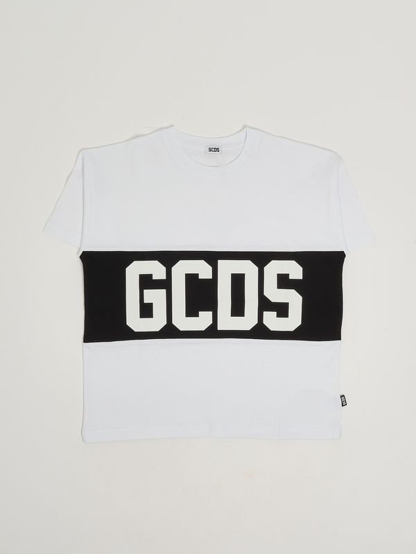 1. Baumwoll-T-Shirt für Mädchen Schwarz-Weiß GCDS z0ujqc585j105