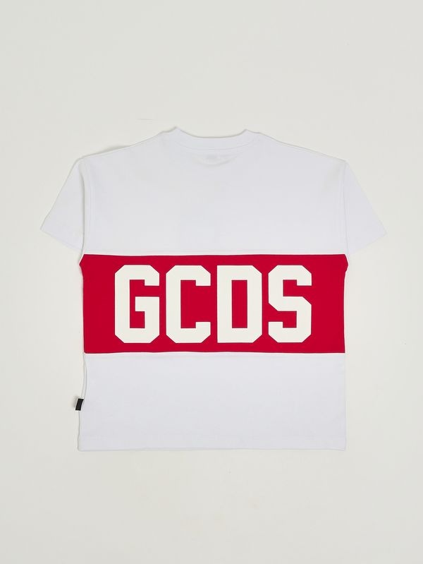 2. Camiseta de algodón para niña Blanco-rojo GCDS z0ujqc585j105